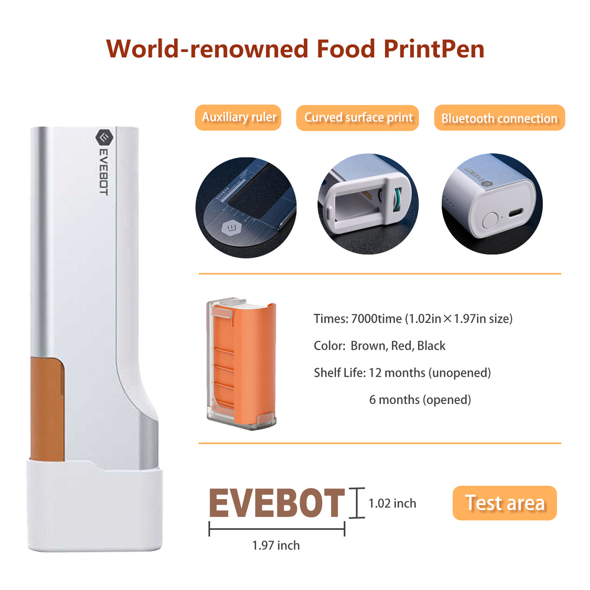 Evebot 食品級便攜式列印筆PrintPen