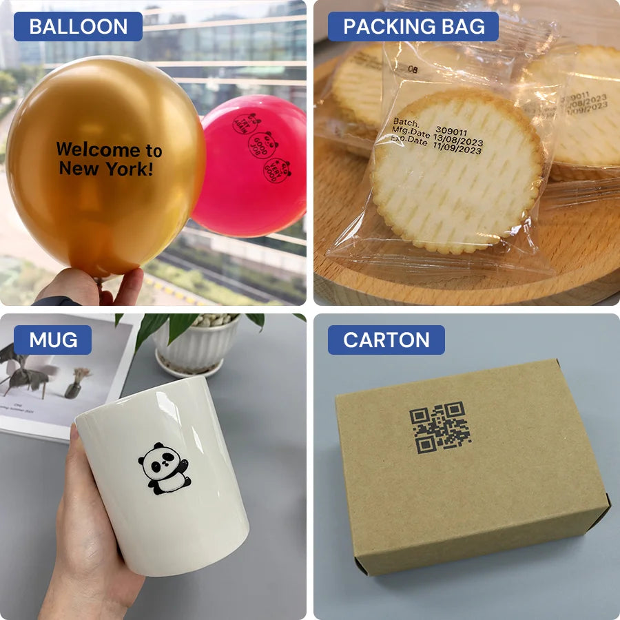 Evebot PrintInd - 手提手持噴墨印表機槍,配備速乾墨盒,可在任何表面列印