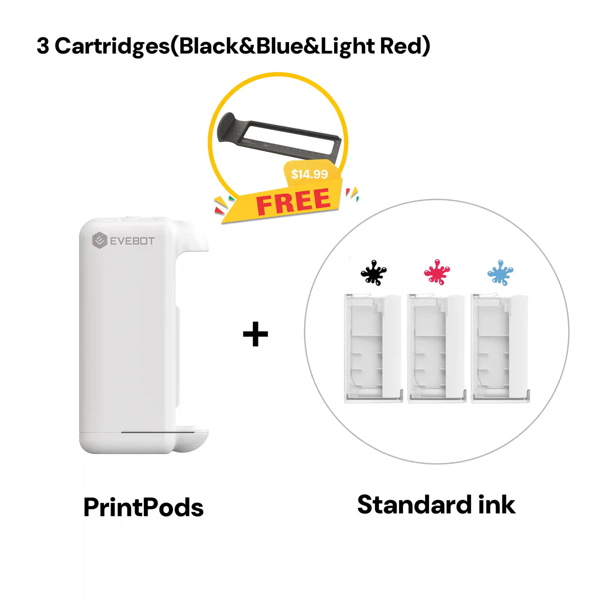 Evebot PrintPods - Mini Handheld Printer for Absorbent Surface Evebot