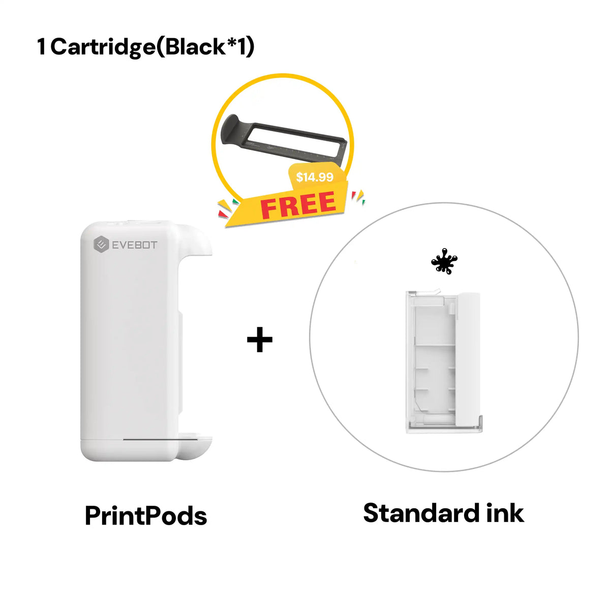 Evebot PrintPods - Mini Handheld Printer for Absorbent Surface Evebot