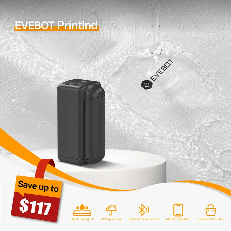 Evebot Print Ind-Der fortschritt lichste Handheld-Drucker auf allen Oberflächen