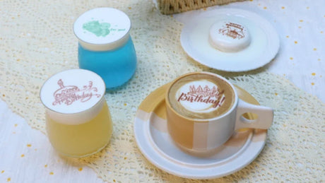 Customized coffee and edible printed drinks