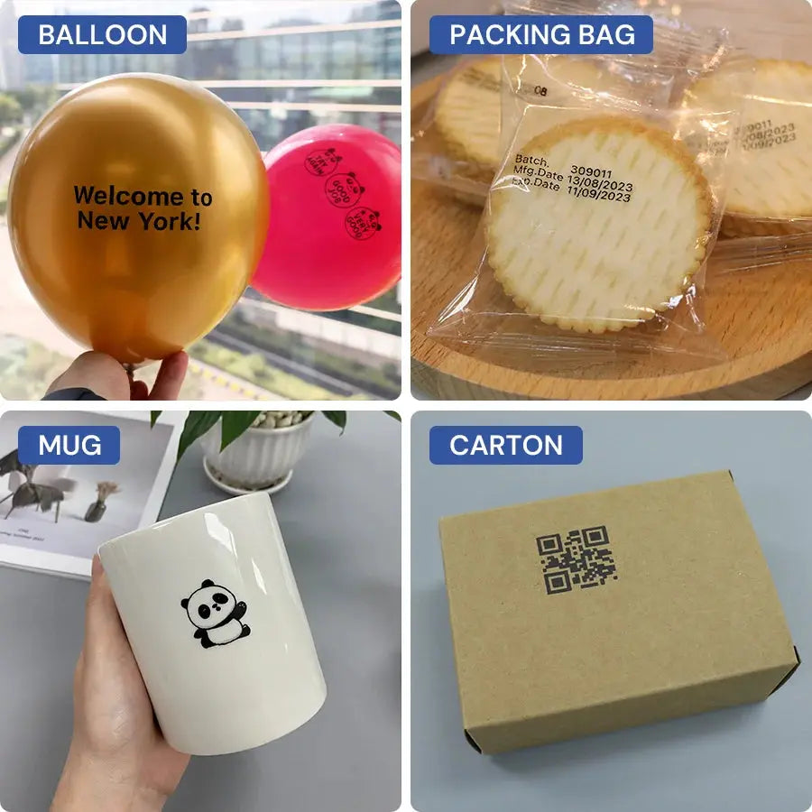Evebot PrintInd — 可攜式手持式噴墨印表機噴碼機，搭配快乾墨水匣，適用於各種材質表面列印 Evebot