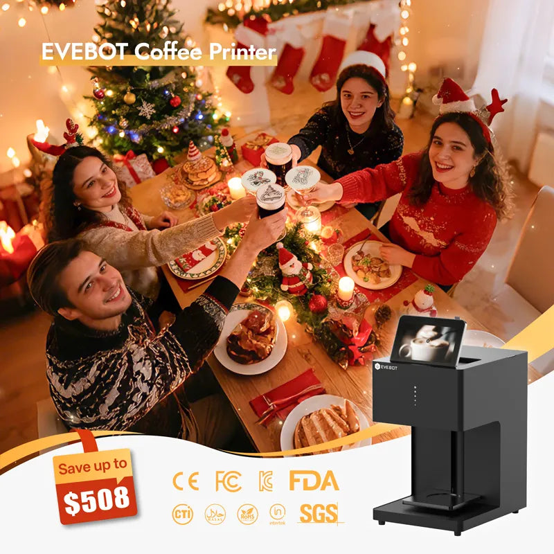 Evebot 多色咖啡飲料印表機 EB-FC1 彩色食品印刷機