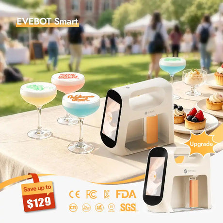 Evebot Smart Handheld Food Printer (Next-Gen with Visual Positioning) Evebot